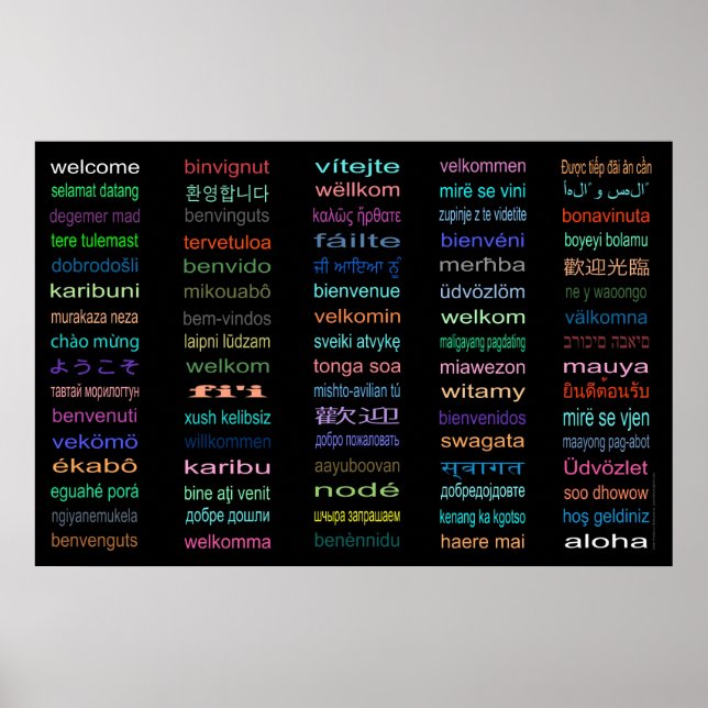 Colosal bienvenida en 80 Posters de idiomas - 5 ta (Frente)