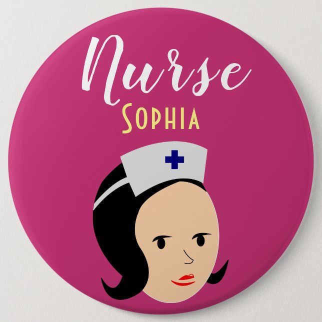Colosal de enfermera, botón redondo de 6 pulgadas (Anverso)