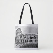 Coloseo blanco y negro Roma Bolsa de Tote