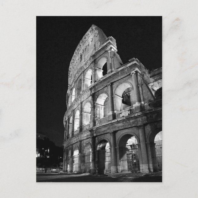 Colosseo en la postal nocturna (Anverso)