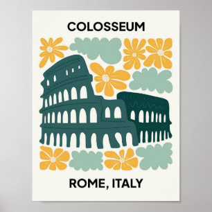 Colosseo Roma Italia abstracto viaje arte floral