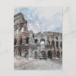Colosseo vintage, postal de Roma - Arte de viajes