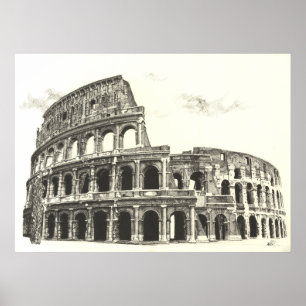 Colosseum - impresión cruzada del Bello Artes de