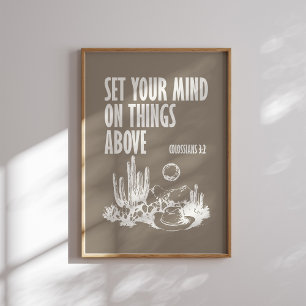 Colossian 3 2 Arte de Pared Cristiano Occidental