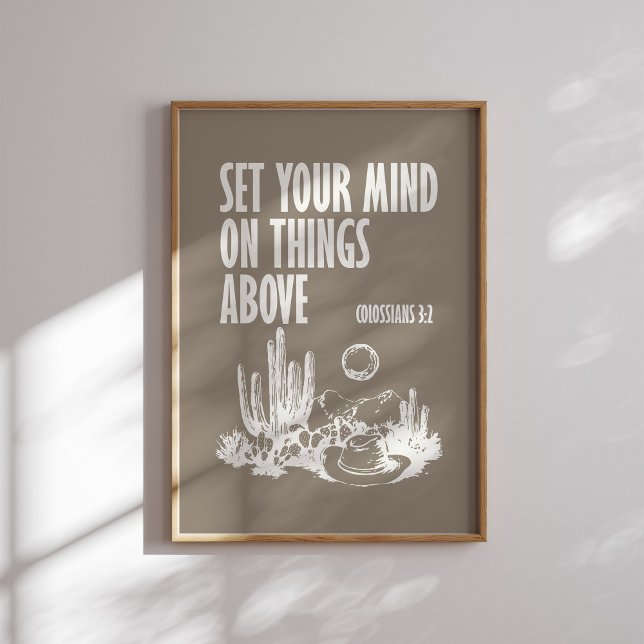 Colossian 3 2 Arte de Pared Cristiano Occidental (Subido por el creador)