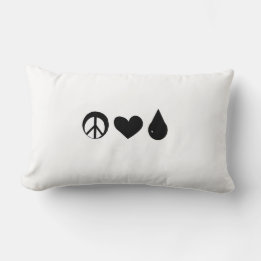 Colostruo de amor por la paz almohada de apoyo lum