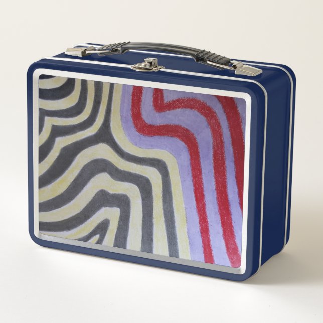 Coloured Waves Metal Lunchbox (Anverso)