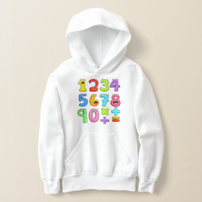 Colourful Numbers Maths Hoodie for Kids (Distribución )