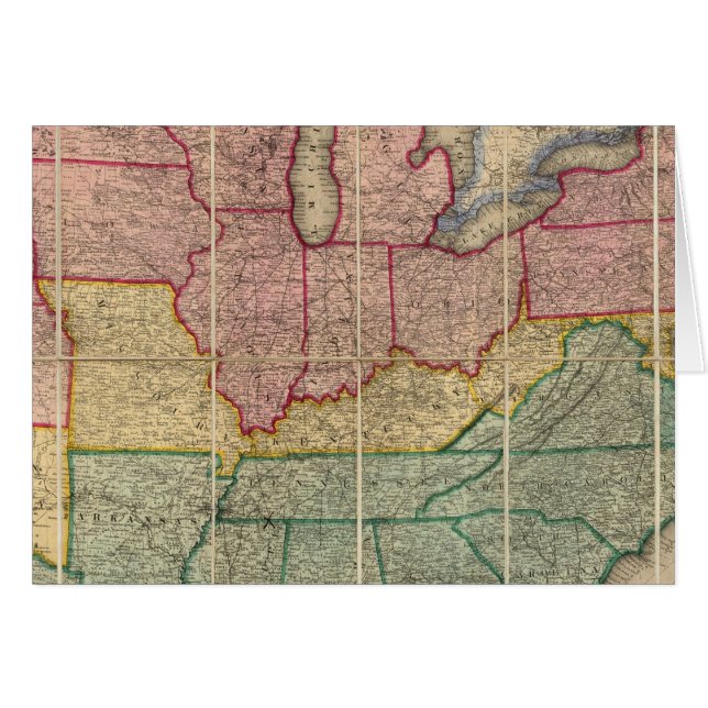 Colton's Railroad and County Map, Estados Unidos (Anverso (Horizontal))