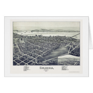 Columbia, mapa panorámico del PA - 1894
