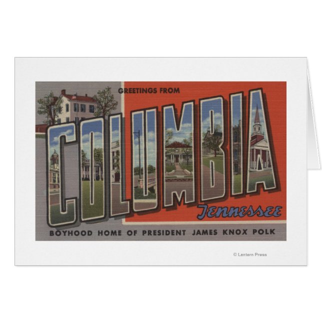 Columbia, Tennessee - Escenas de letras grandes (Anverso (Horizontal))