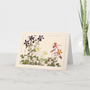 Columbina con tarjeta de arte botánico