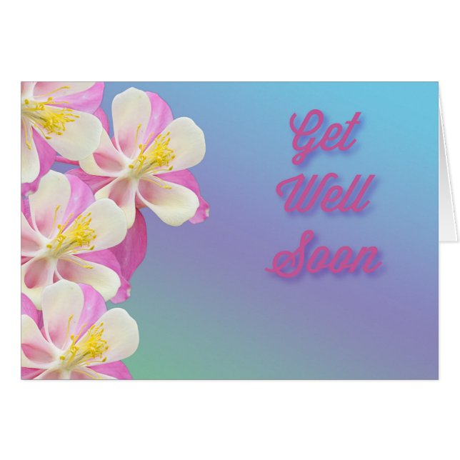Columbina se pone bien pronto Flor rosa y blanco (Anverso (Horizontal))