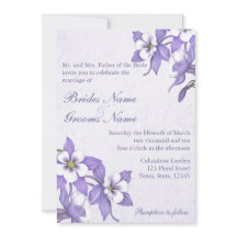 Columbine Bouquet 2 Invitaciones de boda