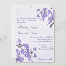 Columbine Bouquet 2 Invitaciones de boda
