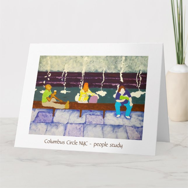 Columbus Circle de arte Imprimir tarjeta de felici (Anverso)