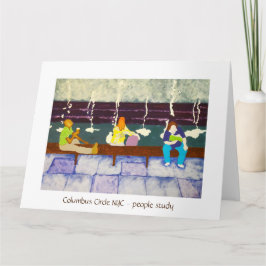 Columbus Circle de arte Imprimir tarjeta de felici