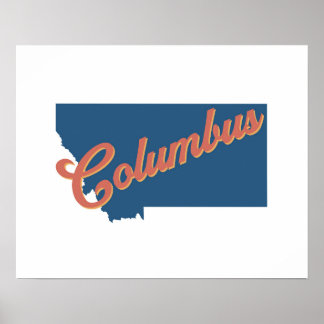 Columbus, impresión del estado de Montana