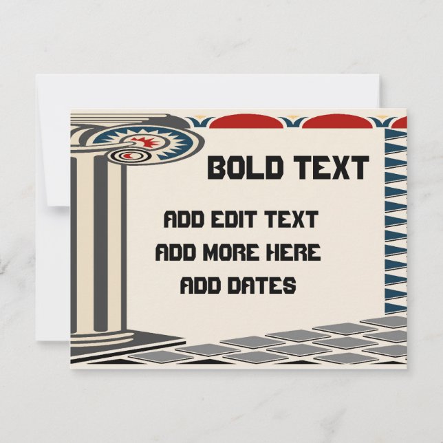 Columna griega, texto negrita, (Anverso)