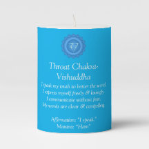 Throat Chakra - Vela del pilar de afirmación de Vi