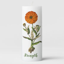 Vela de énfasis de flor de fuerza de Marigold