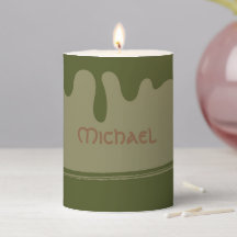Vela de pilar de lata de pintura personalizada