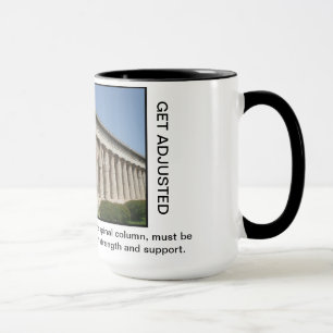 Columnas griegas de la taza de café de la