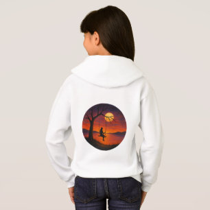 Columpio Silueta Atardecer Camiseta con Capucha pa