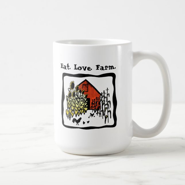 Coma. Amor. Granja. Taza de café (Derecha)