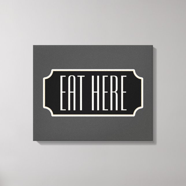 Coma Aquí Señal de Restaurante Arte de Lona para D (Anverso)