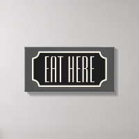 Coma Aquí Señal de Restaurante Arte de Lona para D