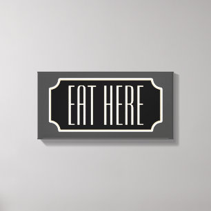 Coma Aquí Señal de Restaurante Arte de Lona para D
