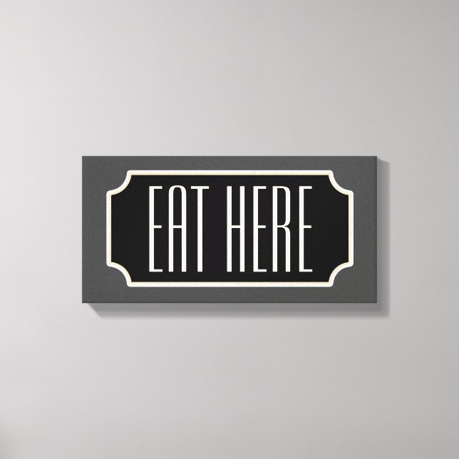 Coma Aquí Señal de Restaurante Arte de Lona para D (Anverso)