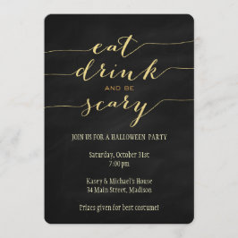 Coma, bebe, asusta invitación a la fiesta de Hallo