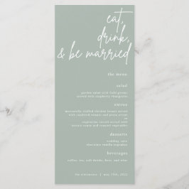 Coma, Bebe Y Sé Casado Menú Boda De Guión