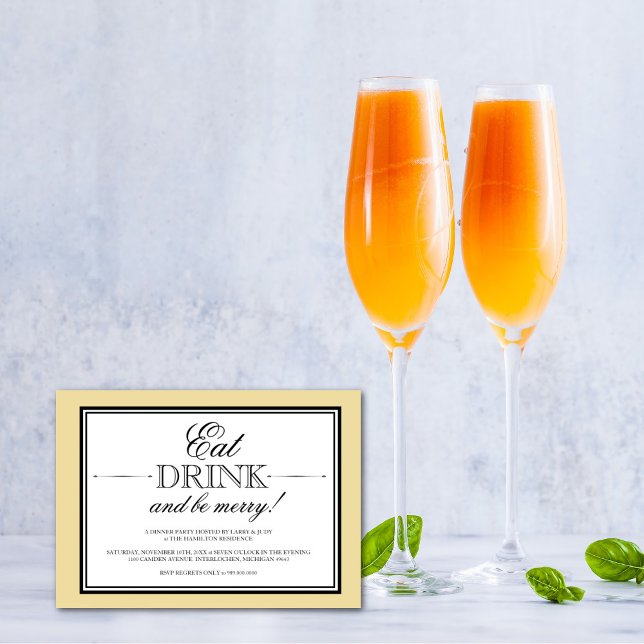 Coma, bebe y sé una invitación de fiesta de la cen (Subido por el creador)