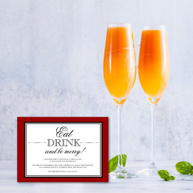 Coma, bebe y sé una invitación de fiesta de la cen (Subido por el creador)