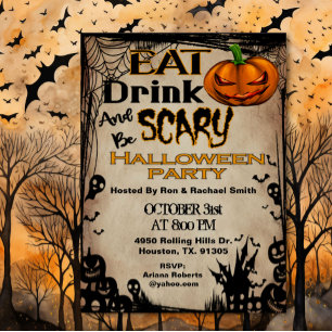 Coma Bebida Y Da Miedo A La Invitación De Hallowee