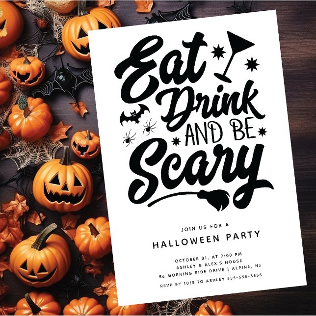Coma Bebida Y Da Miedo La Invitación De Halloween (Subido por el creador)
