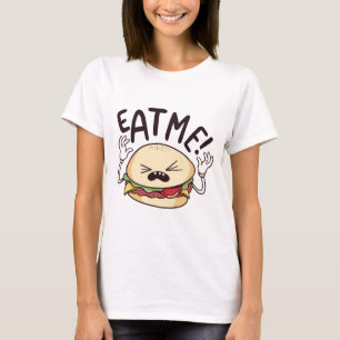 Coma Camiseta De Cheeseburger Graciosa