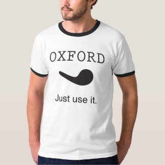 Coma de Oxford. Apenas utilícela. Camisa del