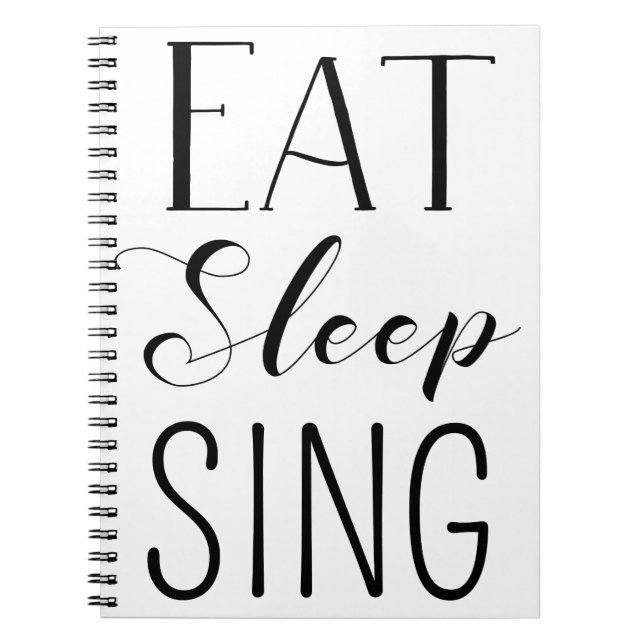 Coma, duerma, cante el cuaderno (Frente)