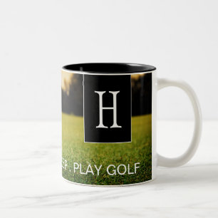 Coma, duerma, juegue la taza de café del golf