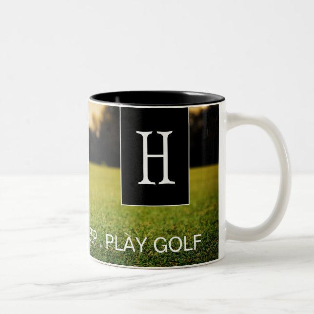 Coma, duerma, juegue la taza de café del golf (Derecha)