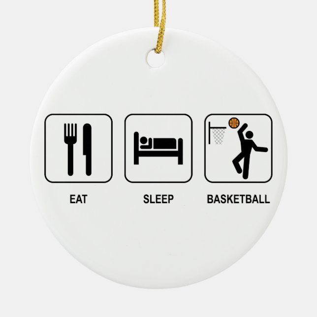 Coma el ornamento del baloncesto del sueño (Frente)