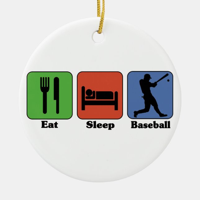Coma el ornamento del béisbol del sueño (Frente)