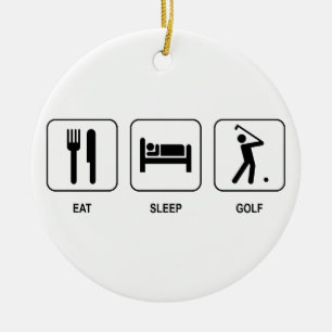 Coma el ornamento del golf del sueño