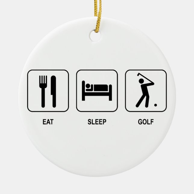 Coma el ornamento del golf del sueño (Frente)