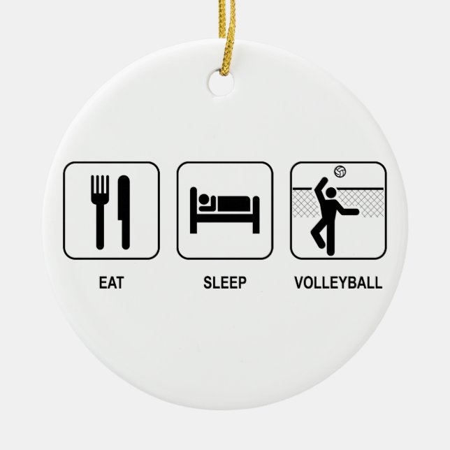 Coma el ornamento del voleibol del sueño (Frente)
