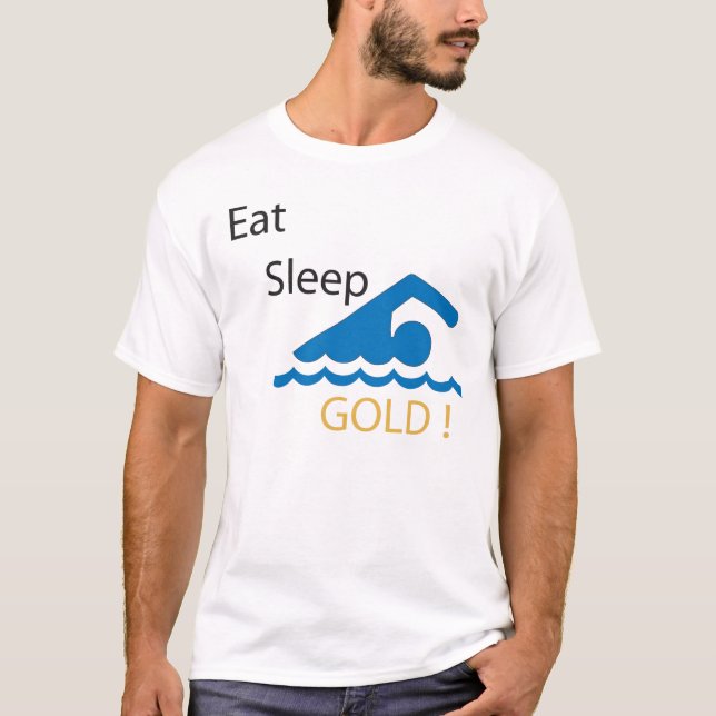 ¡Coma el oro de la nadada del sueño! Camiseta (Anverso)
